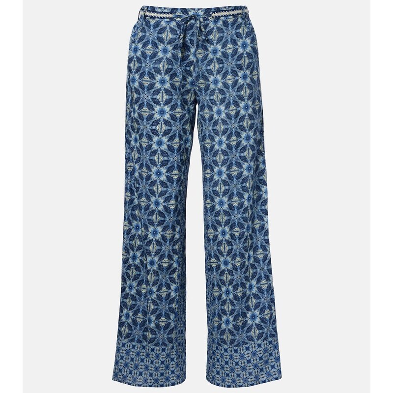 Velvet Kendra printed cotton wide-leg pants