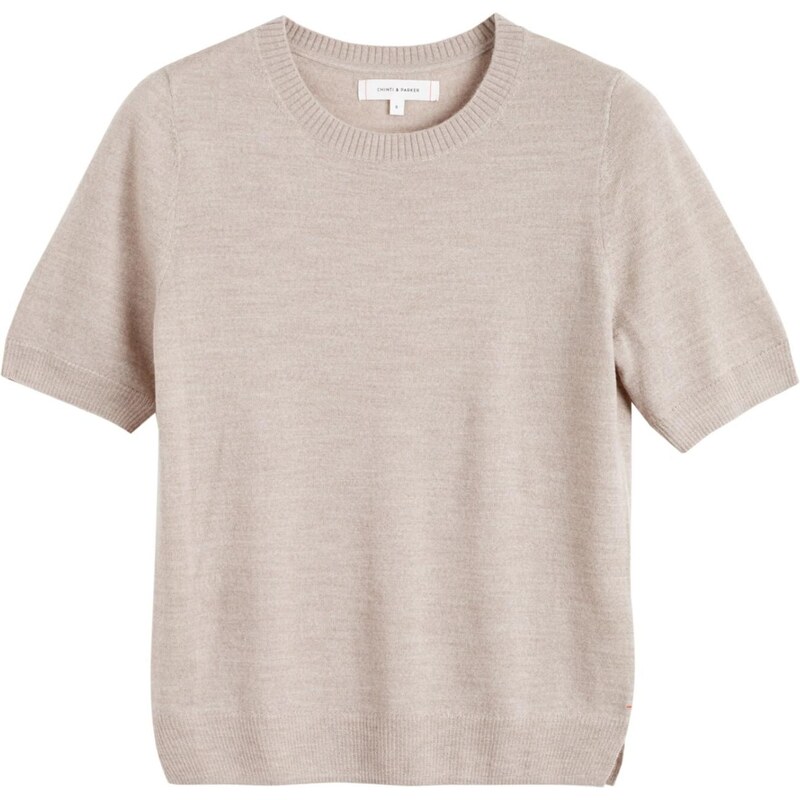 Chinti & Parker Svetr Pure Merino béžový melír 114238787