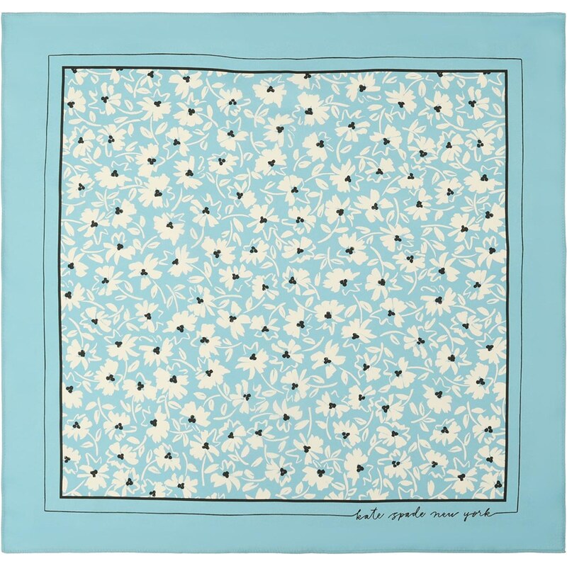 Kate Spade Šátek Wild Blooms tyrkysová / nebeská modř / černá / bílá 114238813