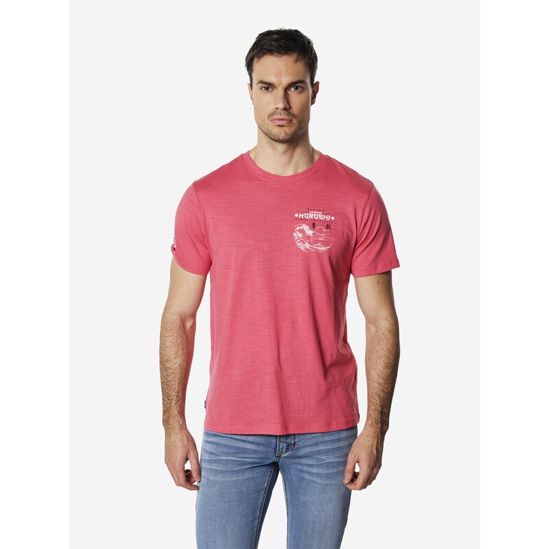 KOROSHI Tričko pink / černá / bílá