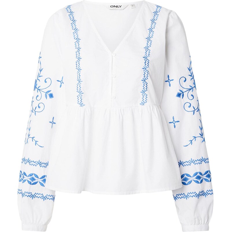 ONLY Halenka ONLRUIKA modrá / bílá 114239647