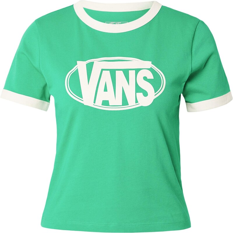 VANS Tričko zelená / bílá
