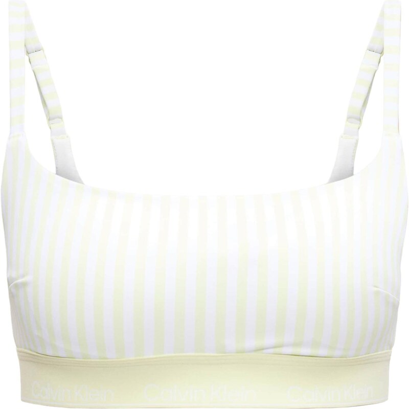Calvin Klein Swimwear Horní díl plavek pastelově zelená / bílá