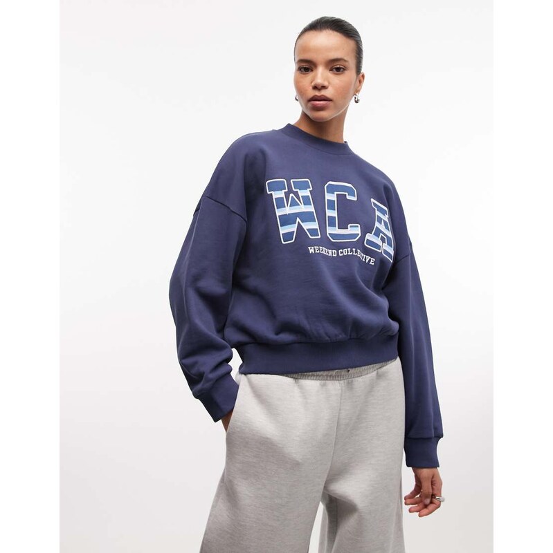 ASOS Weekend Collective Weekend Collective oversized sweatshirt with 114240788