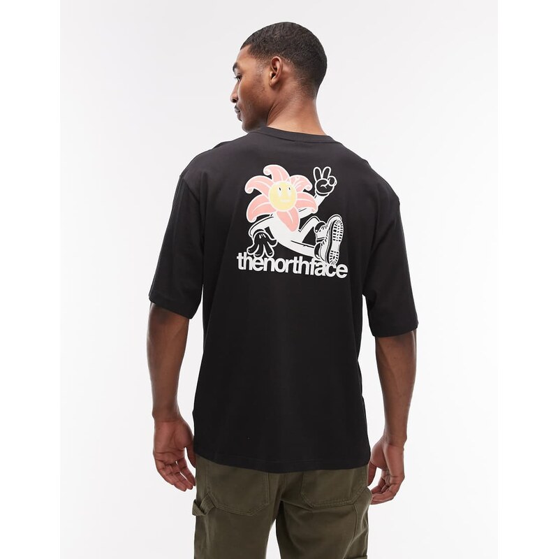 The North Face Blossom backprint t-shirt in black