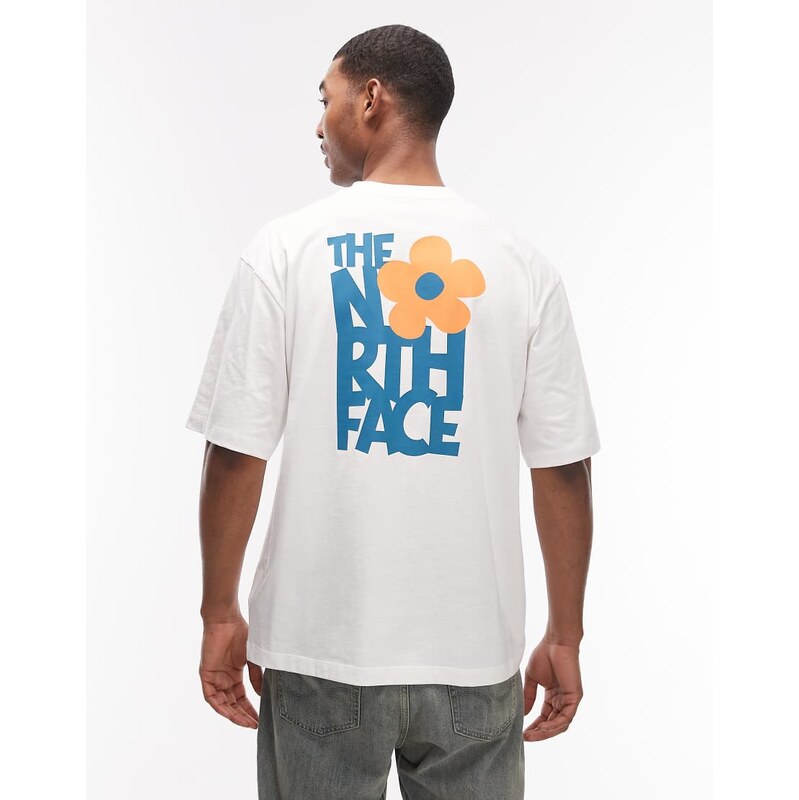 The North Face Flower backprint t-shirt in white