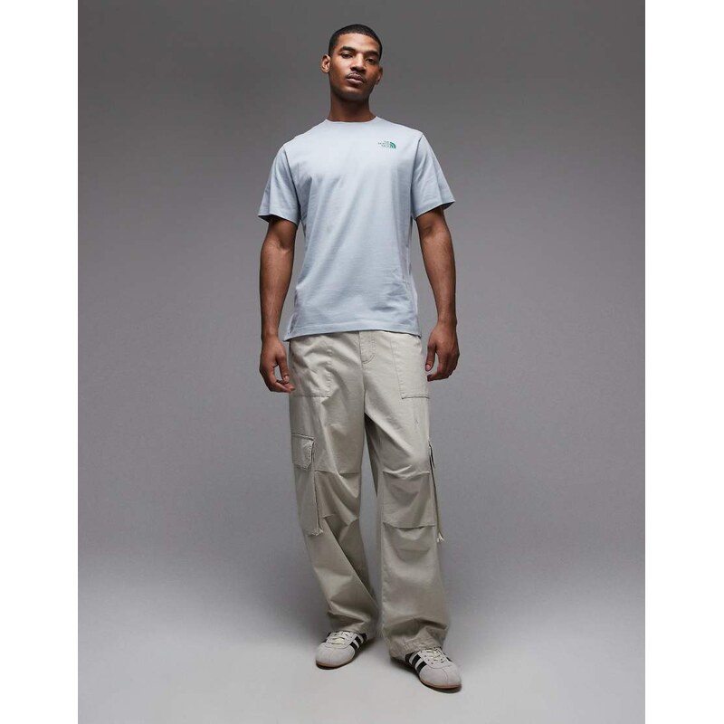The North Face Mountain Scribble backprint t-shirt in grey