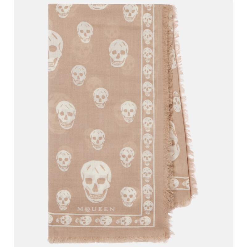 McQueen Skull silk scarf
