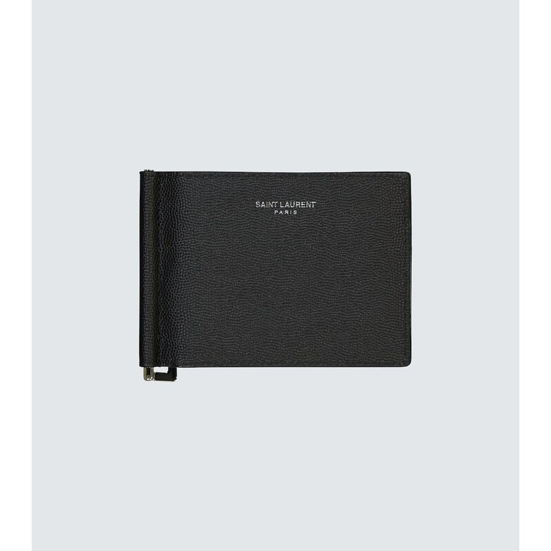Saint Laurent Grain leather wallet with money clip