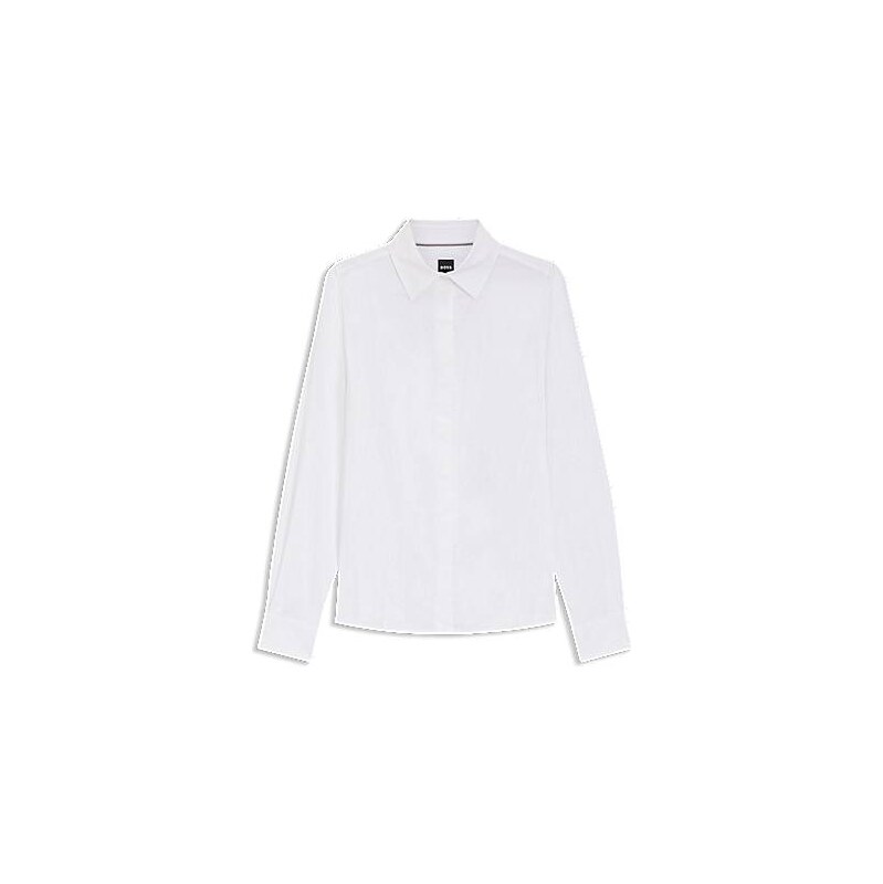BOSS Regular-fit blouse in a cotton blend 113938982