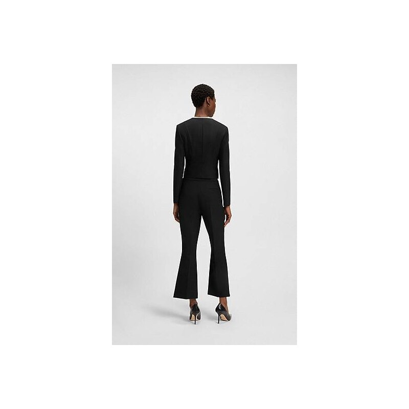 BOSS Slim-fit cropped jacket in stretch fabric 114160253
