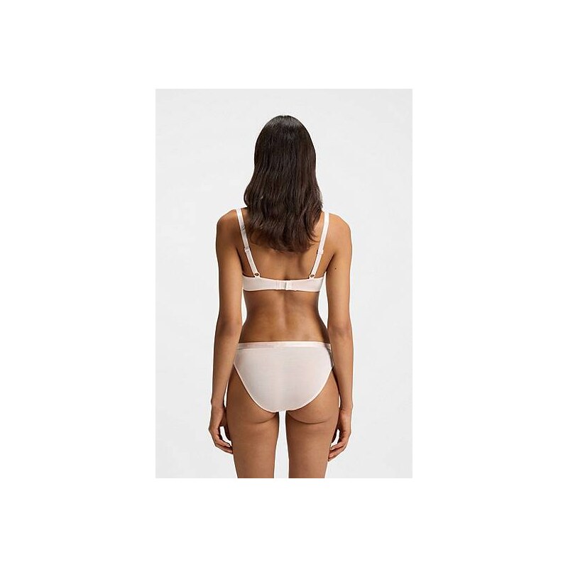 BOSS Stretch-jersey underwire bra with logo straps 113939009