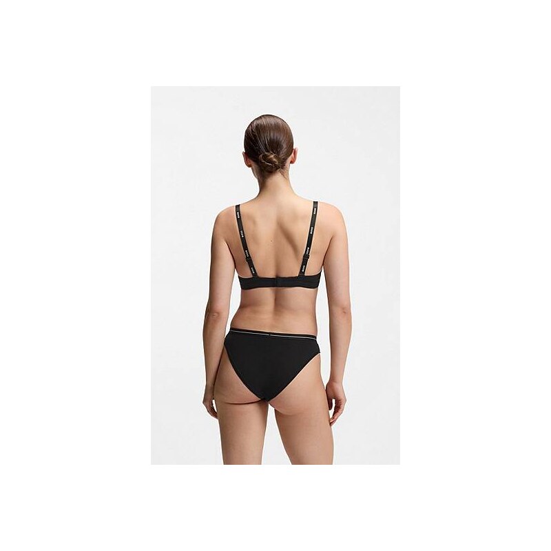 BOSS Stretch-jersey triangle bra with logo straps 113939010