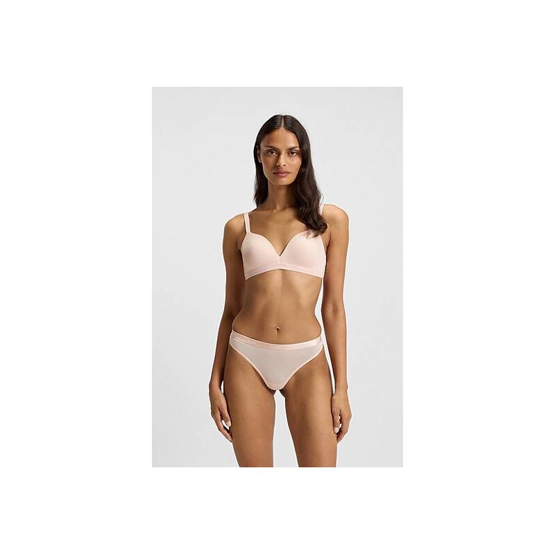 BOSS Stretch-jersey thong with logo waistband 113939012