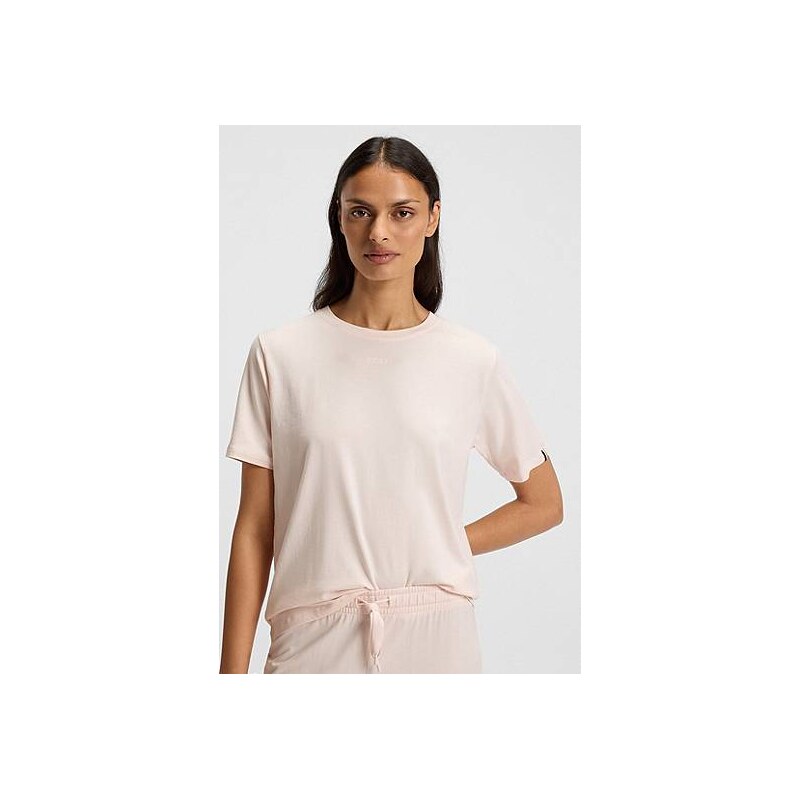 BOSS Stretch-cotton pyjama T-shirt with logo print 113939139