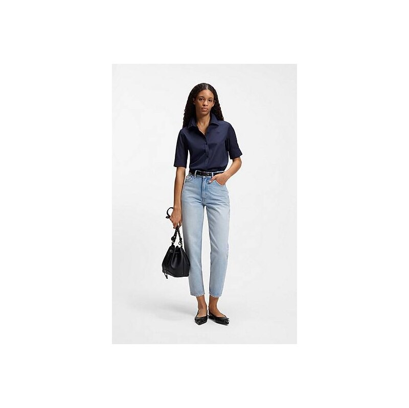 HUGO Regular-fit blouse in lightweight cotton canvas 113939799