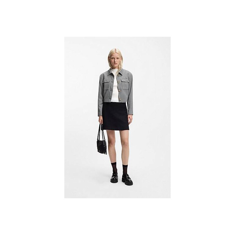 HUGO Irregular-rib sweater with mock neck 113939892