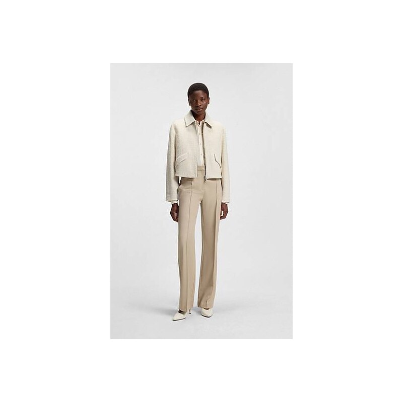 BOSS Bouclé jacket with two-way zip 113939931