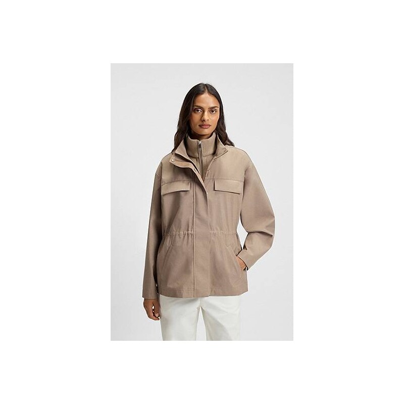 BOSS Water-repellent jacket with gathered waist 113939957