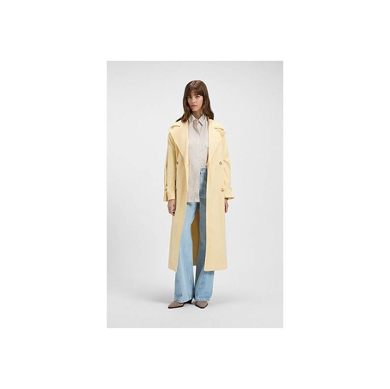 BOSS Oversized-fit blouse in striped cotton 114160839
