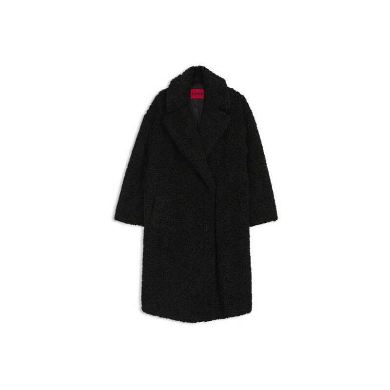 HUGO Oversized-fit coat in faux fur 115735219