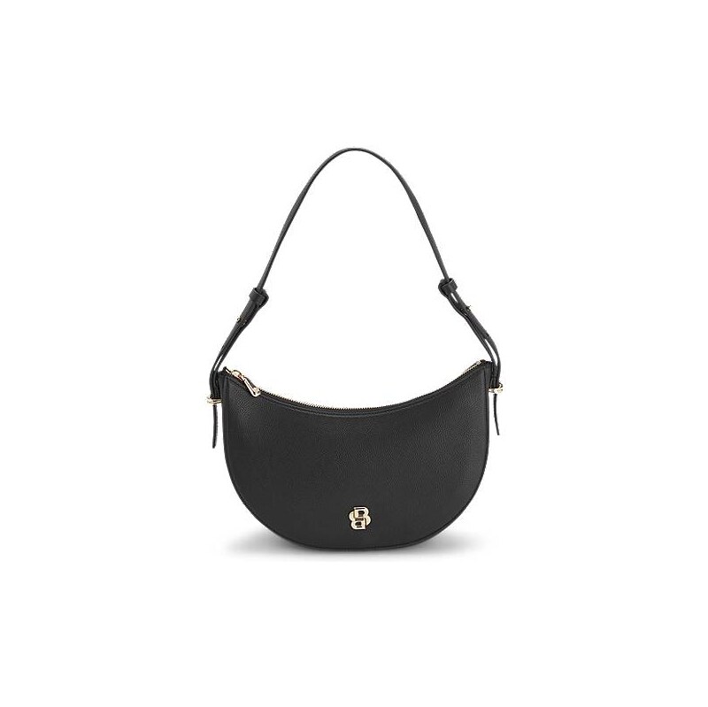 BOSS Leather shoulder bag with Double B monogram 113940198