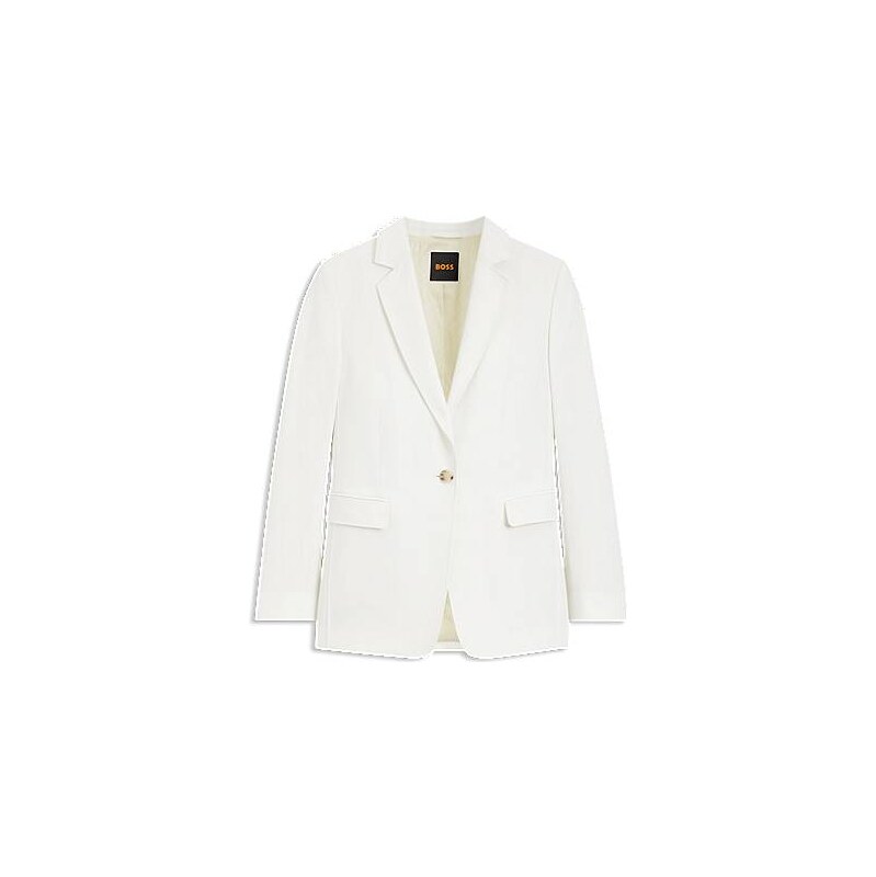 BOSS Regular-fit blazer in stretch crepe 113940317