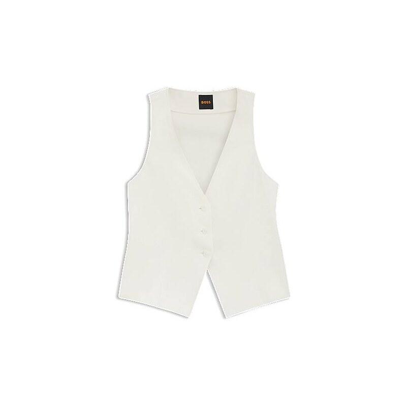 BOSS Modern-fit waistcoat with open back 113941520