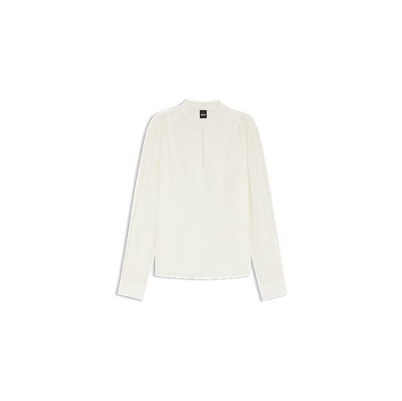 BOSS Relaxed-fit blouse in sandwashed silk 114431824