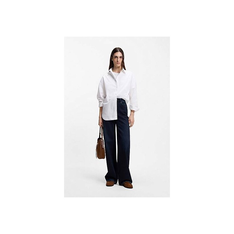 BOSS Oversized-fit blouse in cotton poplin 113940738
