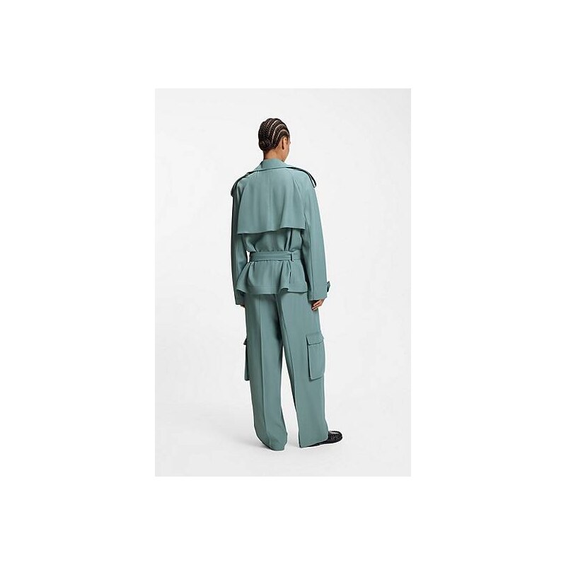 BOSS Relaxed-fit jacket in fluid twill 113940739