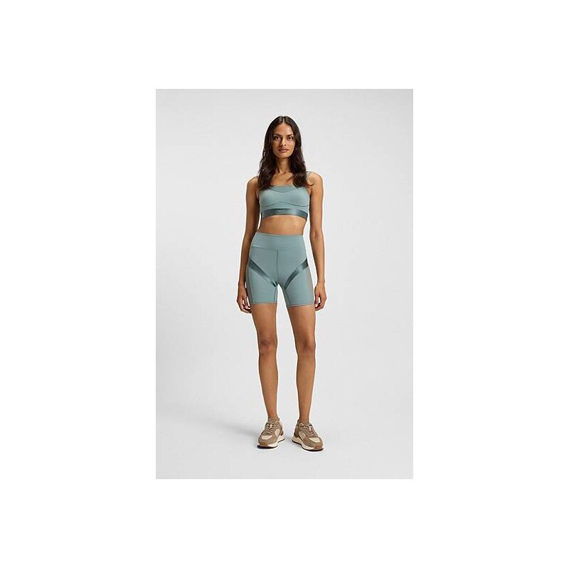 BOSS Active high-waisted cycling shorts with mesh inserts 113940720