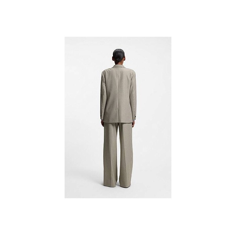 HUGO Relaxed-fit blazer with micro houndstooth 113940836