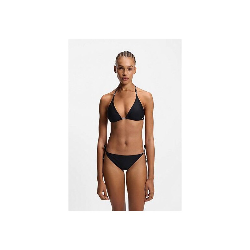 HUGO Triangle bikini top with logo ties 113941058