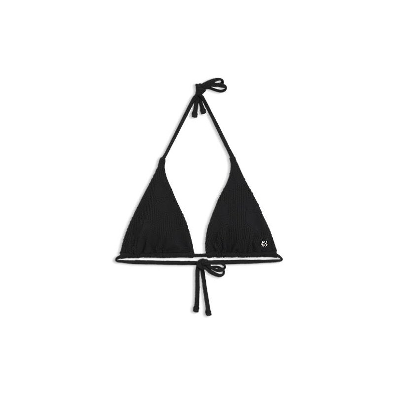 HUGO Jacquard bikini top with stacked-logo charm 113942170