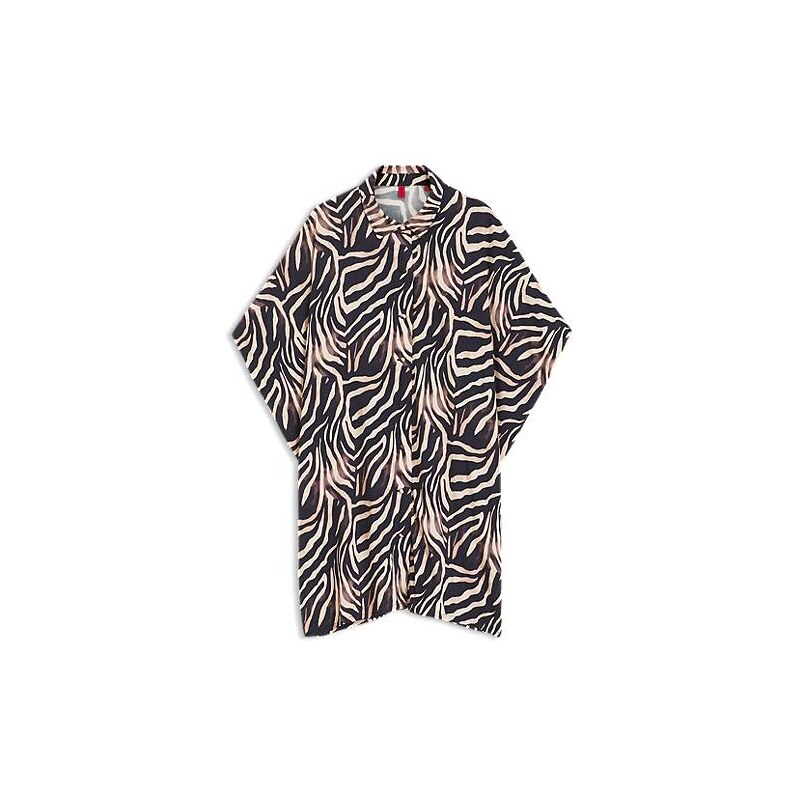 HUGO Printed beach dress with stacked-logo trim 113942171