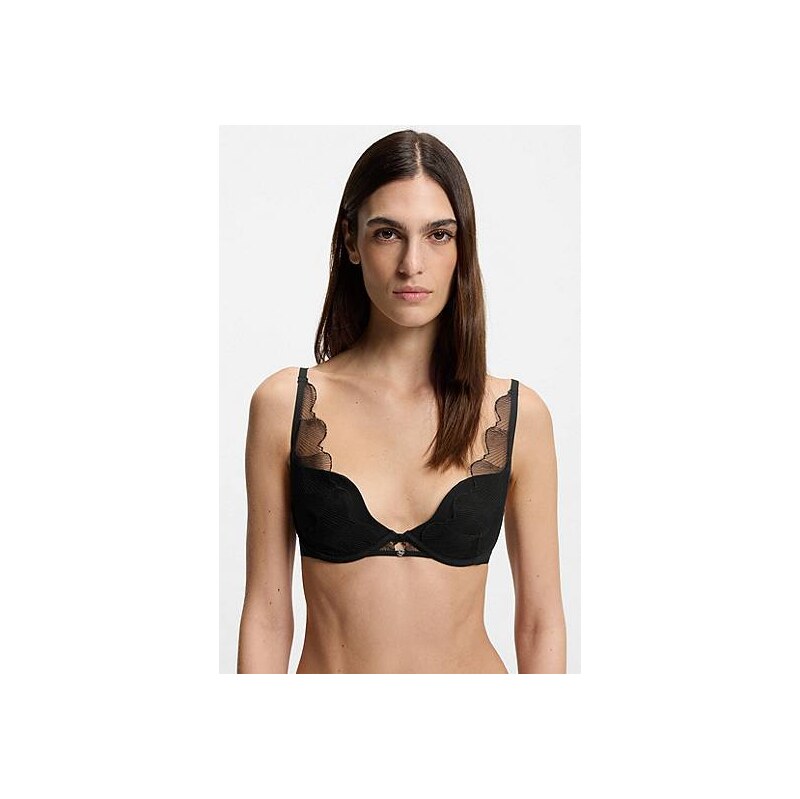 BOSS Embroidered underwire bra with Double B monogram 113941239