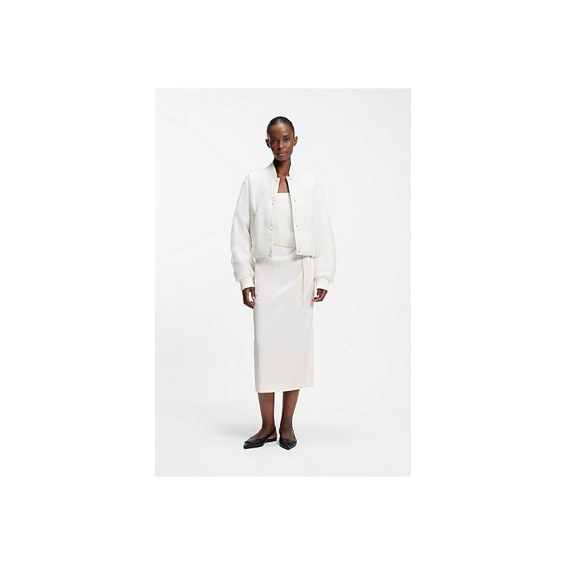 HUGO Water-repellent jacket with chiffon overlay 113941431