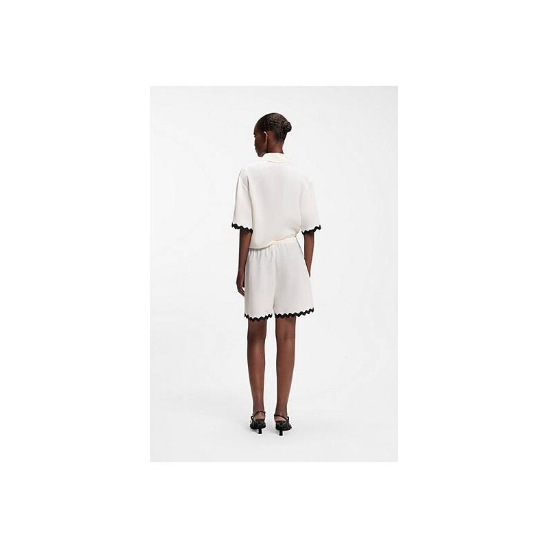 HUGO Relaxed-fit shorts with zigzag tape 114221506