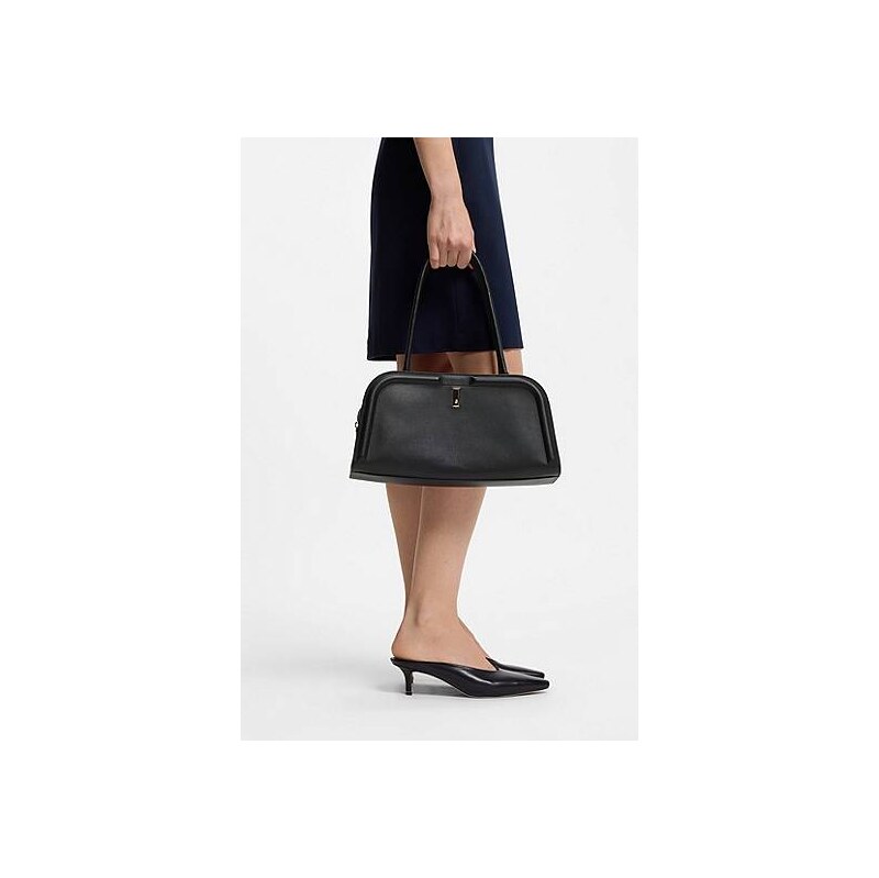 BOSS Ariell bowling bag in leather with Double B monogram 113941631