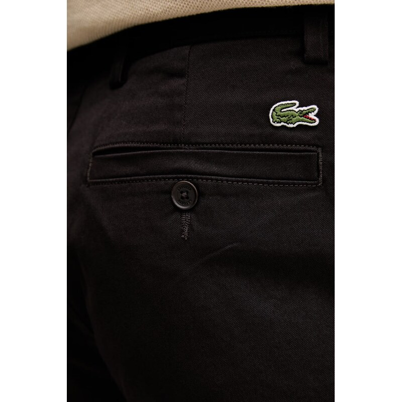 Lacoste regular fit kalhoty pánské bavlněné s elastanem