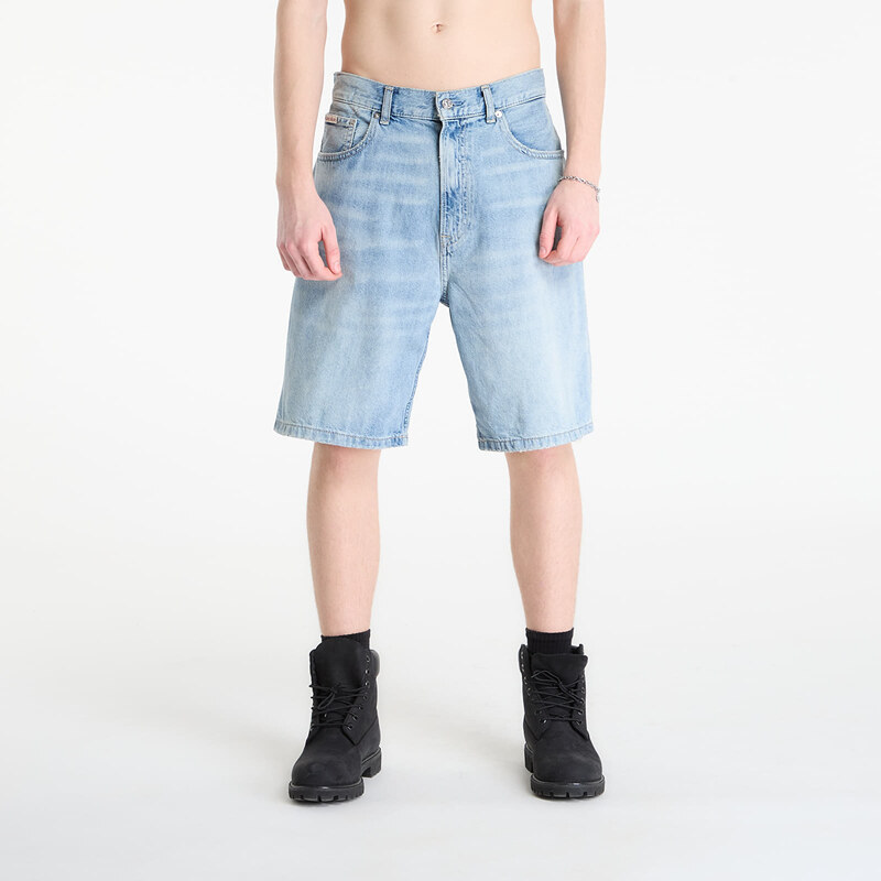 Šortky Calvin Klein Jeans Linen 90S Short Drif Blue 32