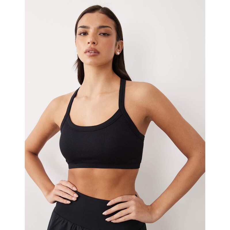 4505 seamless baby rib medium support sports bra with adjustable