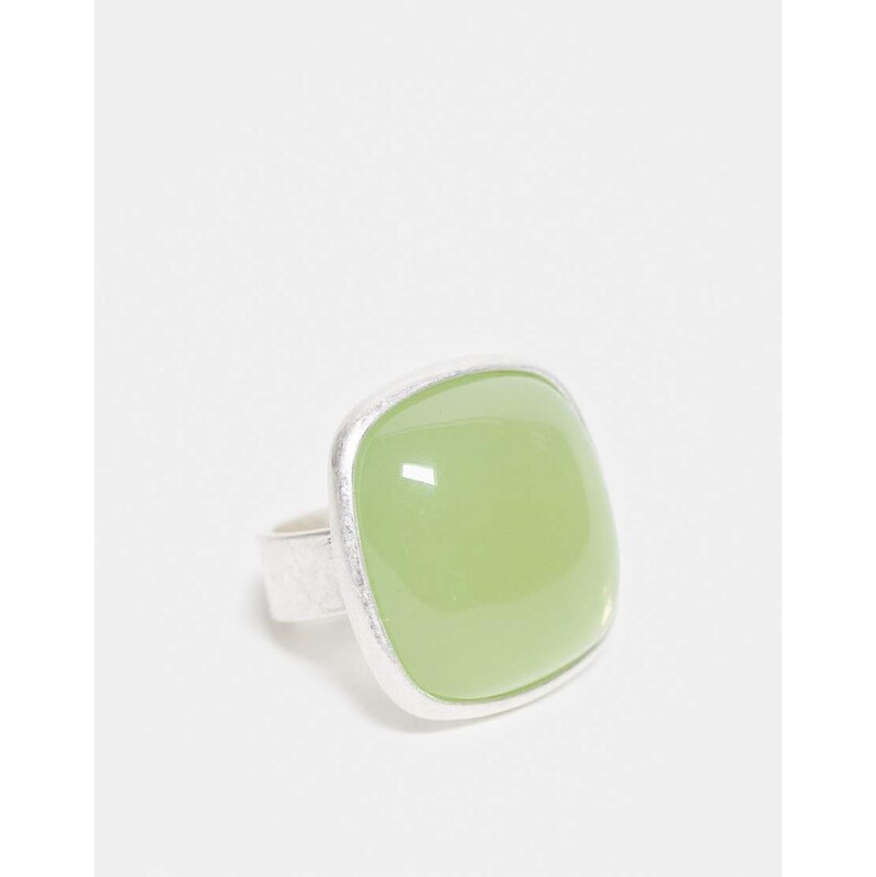 Susmies Susmies Sunrise statement ring in green and silver 114263527