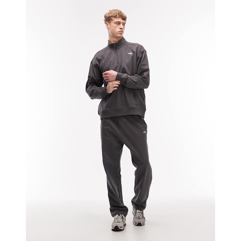 The North Face Essential logo light oversized pant in dark grey