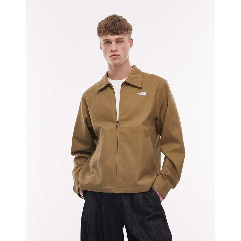 The North Face Twill Collared jacket in cedar-Green