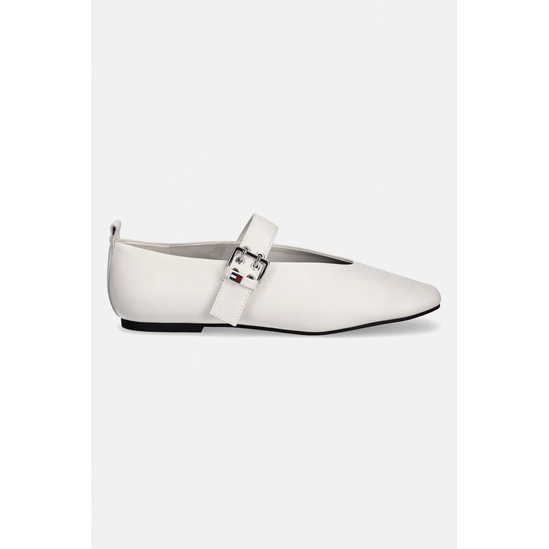 Tommy Jeans baleríny kožené TJW BALLERINA BUCKLE