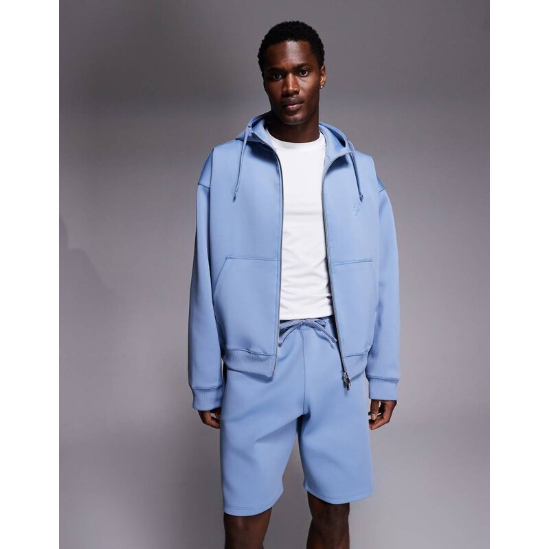Liquor N Poker scuba-style fabric sweat shorts co-ord in pastel