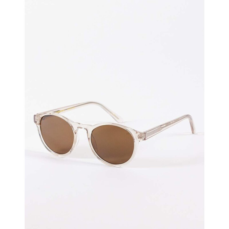 A.Kjaerbede Marvin round sunglasses in champagne-Brown 114259876