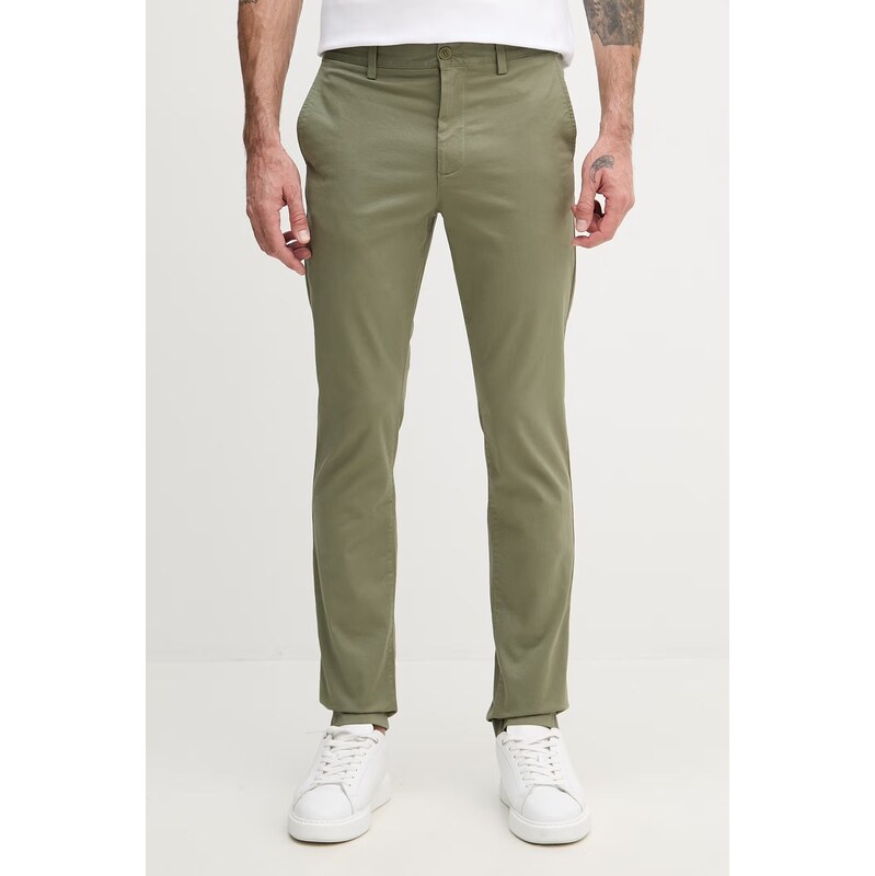 Lacoste regular fit kalhoty pánské bavlněné s elastanem